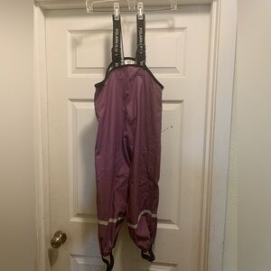 Polarn O. Pyret Purple Kids Rain Bibs Rainpants 4-6